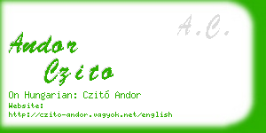 andor czito business card