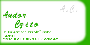 andor czito business card